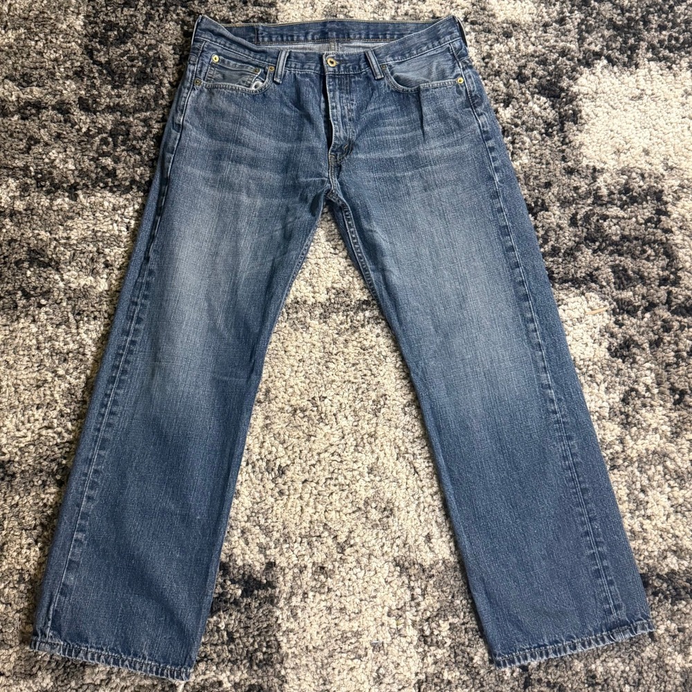 Levis 569 Loose Straight Leg Jeans Mens 34x32 Blue Denim Medium Wash 569-0125